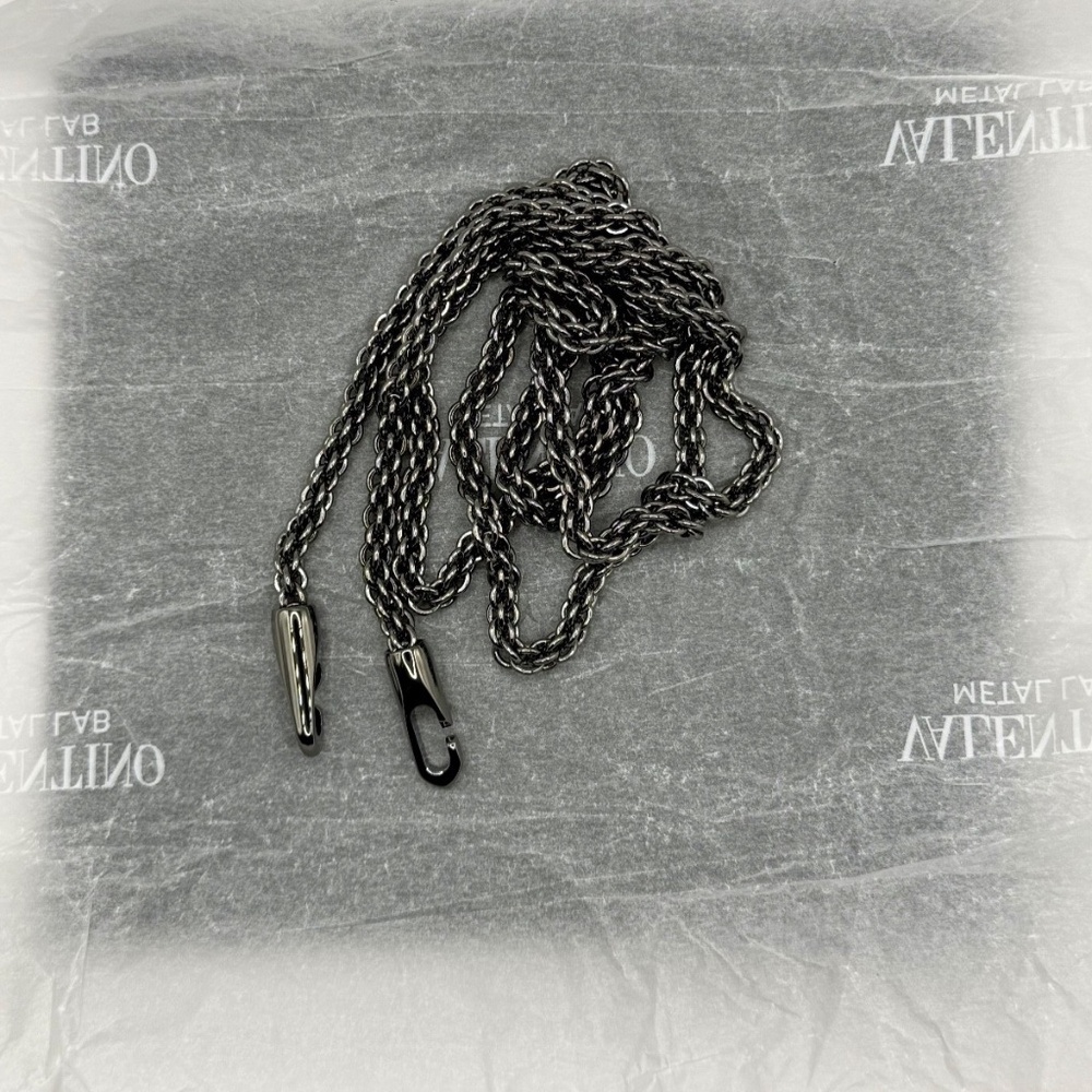 Valentino Garavani Roman Stud Wallet on Chain Replacement – Ruthenium Finish